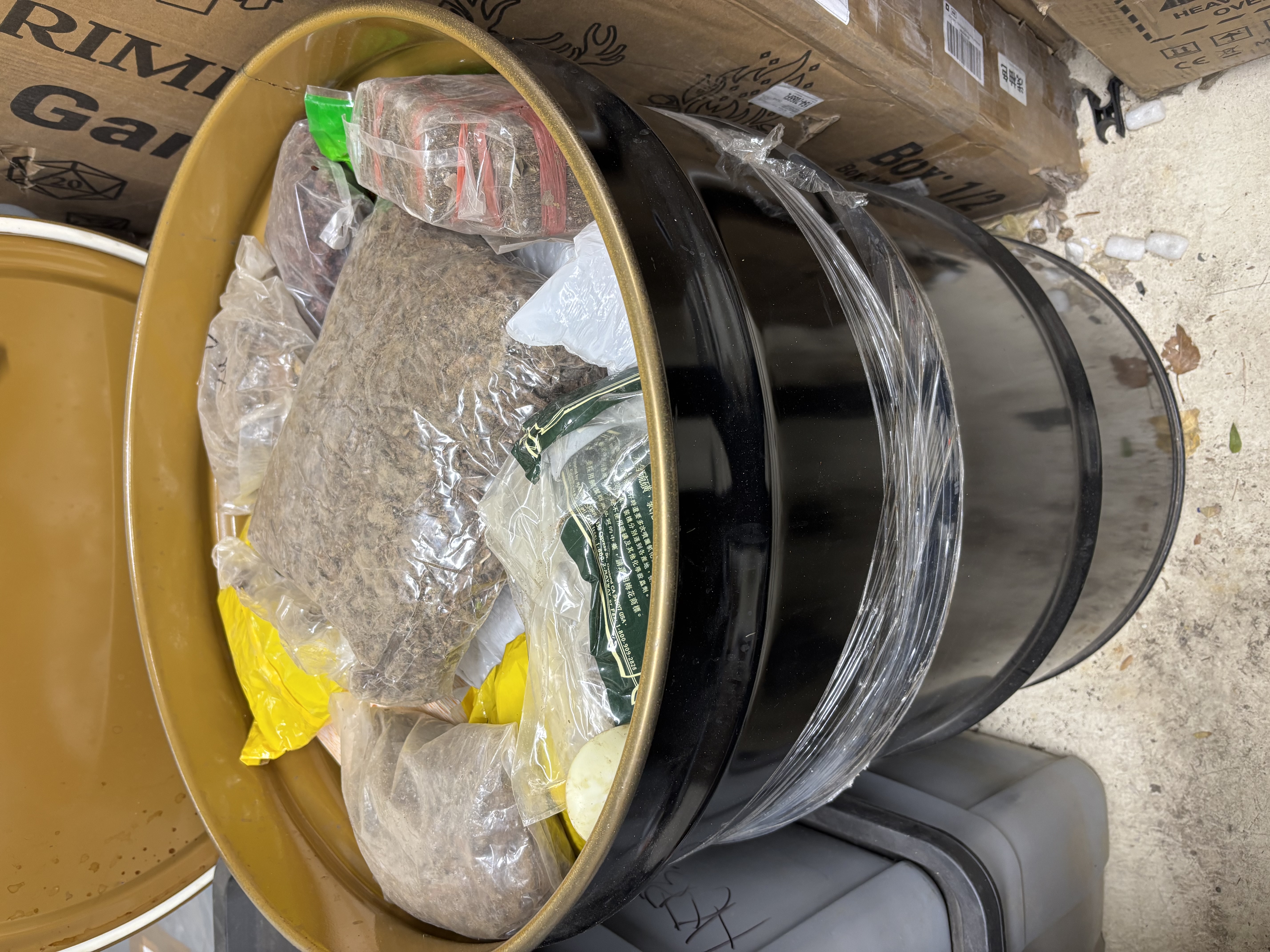 Chinese herbs preserved in barrel